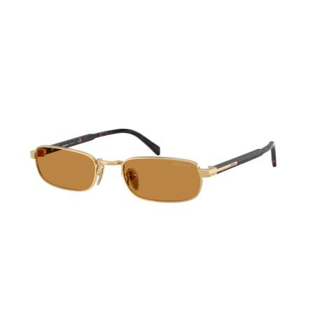 Prada Mannelijk Sunglass PR B54S - Framekleur: Goud, Lenskleur: Donker honing