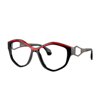 Alain Mikli Vrouwelijk Sunglass A05501 - Framekleur: Noir Nacree/Rouge Nacree, Lenskleur: Meekl helder naar grijs kwarts