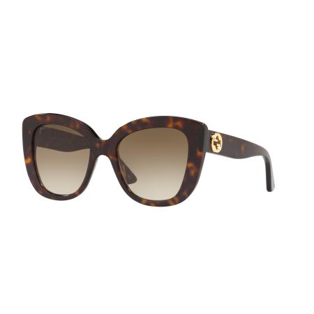 Gucci Vrouwelijk Sunglass GG0327S - Framekleur: Tortoise, Lenskleur: Bruin