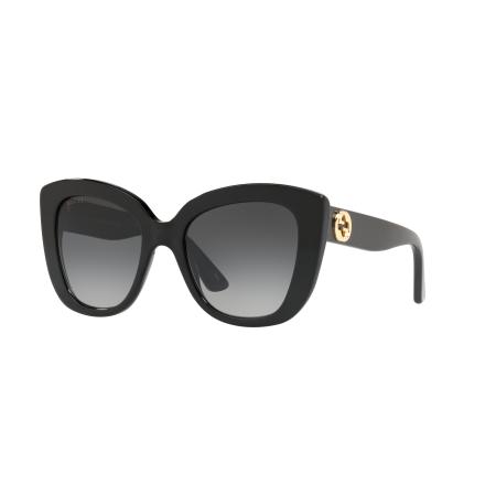 Gucci Vrouwelijk Sunglass GG0327S - Framekleur: Glanzend zwart, Lenskleur: Grijs Gradiënt