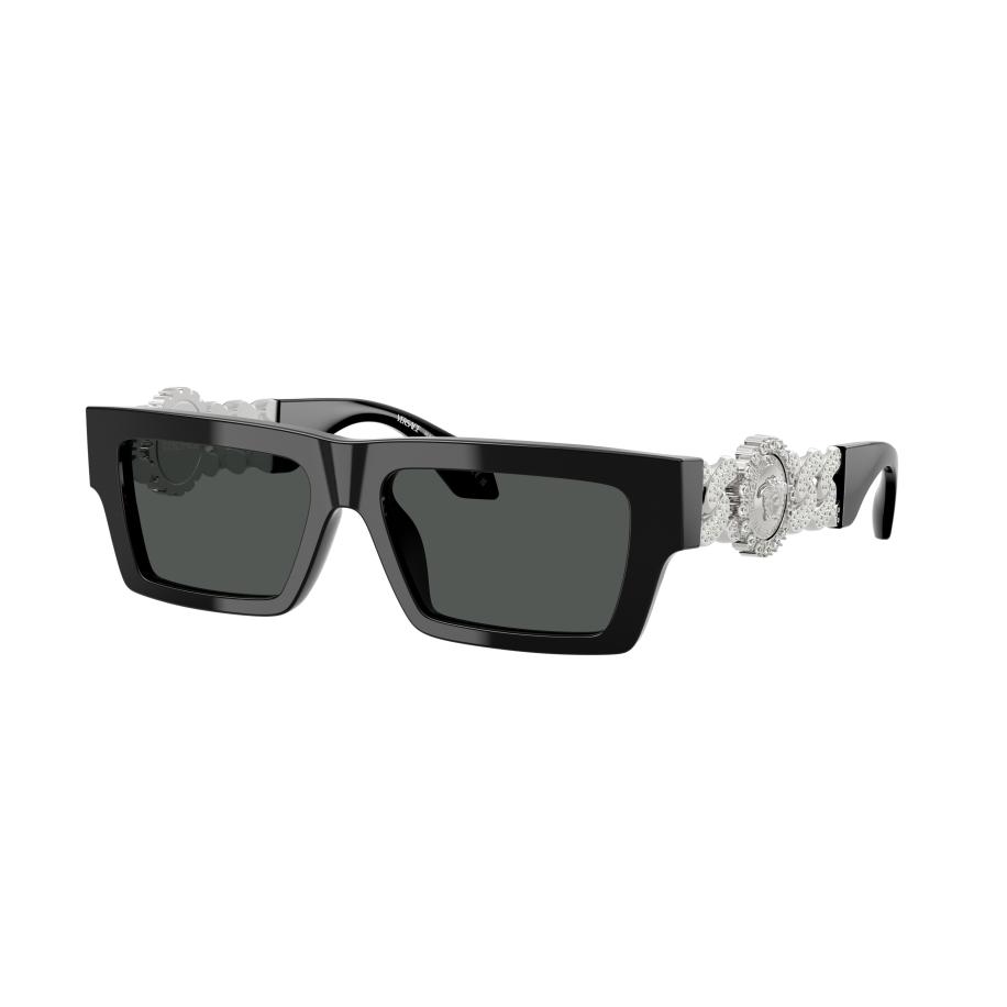 Versace Vrouwelijk Sunglass VE4484BU - Framekleur: Zwart, Lenskleur: Donkergrijs Grijs