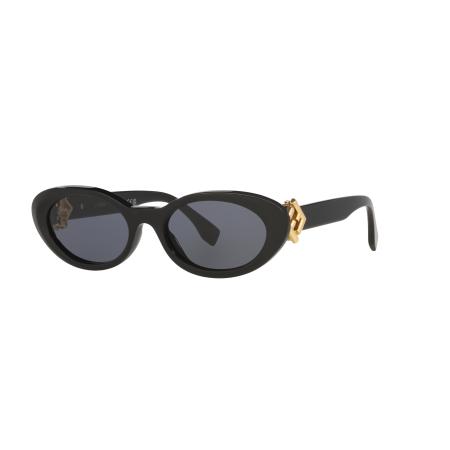 Fendi Vrouwelijk Sunglass Fe40140U - Framekleur: Zwart, Lenskleur: Blauw
