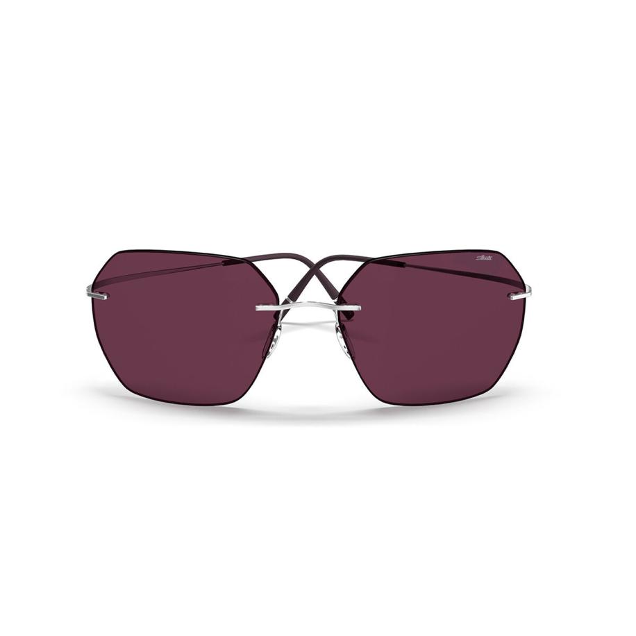 Silhouette Caleum Randloos 8745/75 7000 Zilver Heren Zonnebril