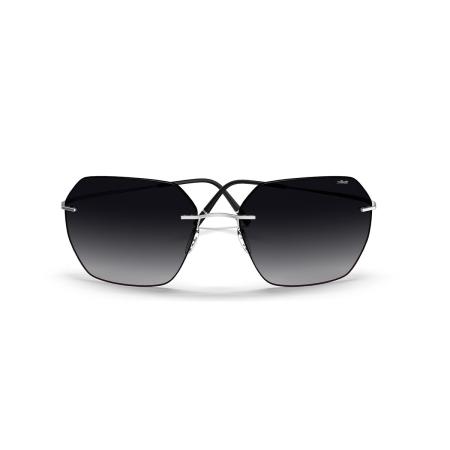 Silhouette Caleum Randloos 8745/75 7210 Zilver Heren Zonnebril