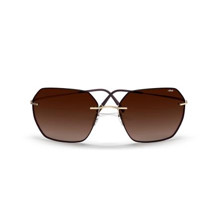 Silhouette Caleum Randloos 8745/75 7930 Goud Heren Zonnebril