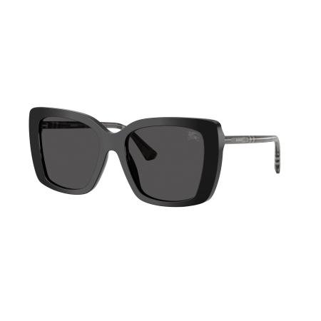 Burberry Vrouwelijk Sunglass BE4456 - Framekleur: Zwart, Lenskleur: Donkergrijs