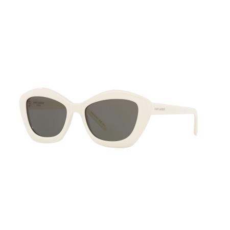 Saint Laurent Vrouwelijk Sunglass SL 423 - Framekleur: Ivoor, Lenskleur: Grijs