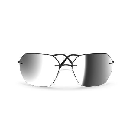 Silhouette Caleum Randloos 8745/75 9140 Zwart Heren Zonnebril