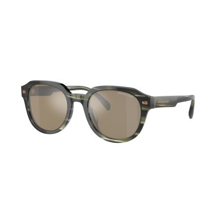 Michael Kors Mannelijk Sunglass MK2216U Eger - Framekleur: Olijfgroen hoorn, Lenskleur: Olijfgroen