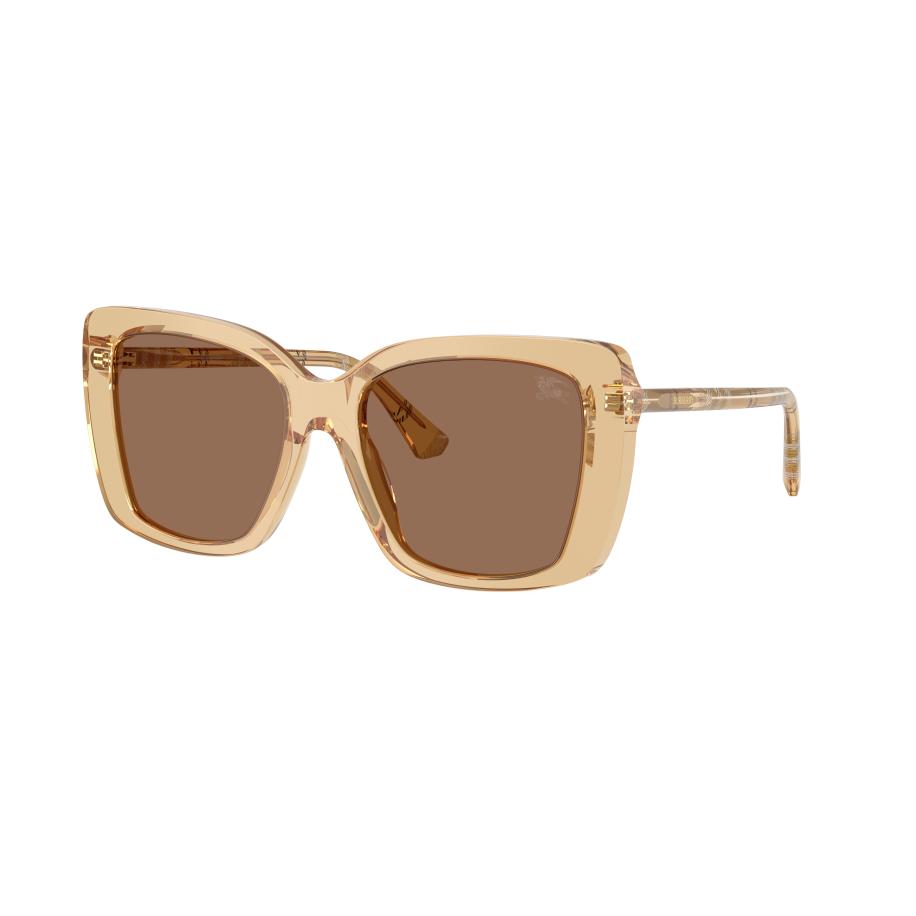 Burberry Vrouwelijk Sunglass BE4456 - Framekleur: Beige, Lenskleur: Donkerbruin Bruin