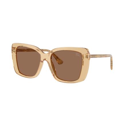 Burberry Vrouwelijk Sunglass BE4456 - Framekleur: Beige, Lenskleur: Donkerbruin
