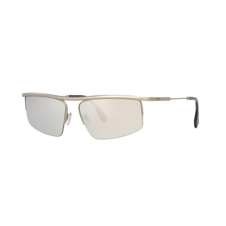 Fendi Mannelijk Sunglass Fe40141U - Framekleur: Grijs, Lenskleur: Grijs gespiegeld