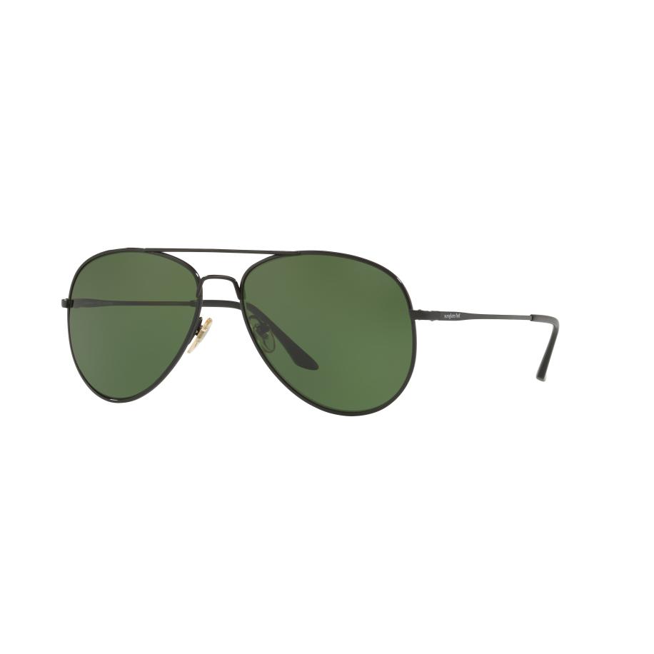 Sunglass Hut Collection Mannelijk Sunglass HU1001 - Framekleur: Zwart, Lenskleur: Polarized Groen Classic G-15 Groen