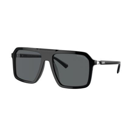 Michael Kors Mannelijk Sunglass MK2218U Murren - Framekleur: Zwart, Lenskleur: Donkergrijs effen