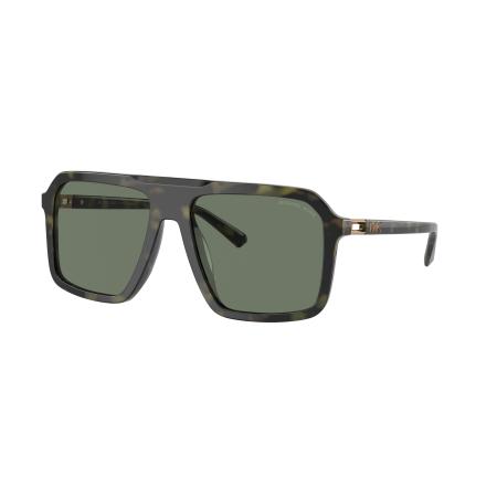 Michael Kors Mannelijk Sunglass MK2218U Murren - Framekleur: Olijfgroen tortoise, Lenskleur: Olijfgroen