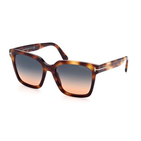 Tom Ford FT0952 SELBY Polarized 52H Tortoiseshell Dames Zonnebril