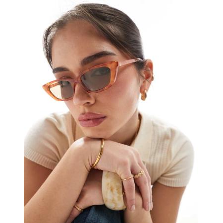 AIRE Titania Smalle zonnebril in vintage tortoise-Bruin