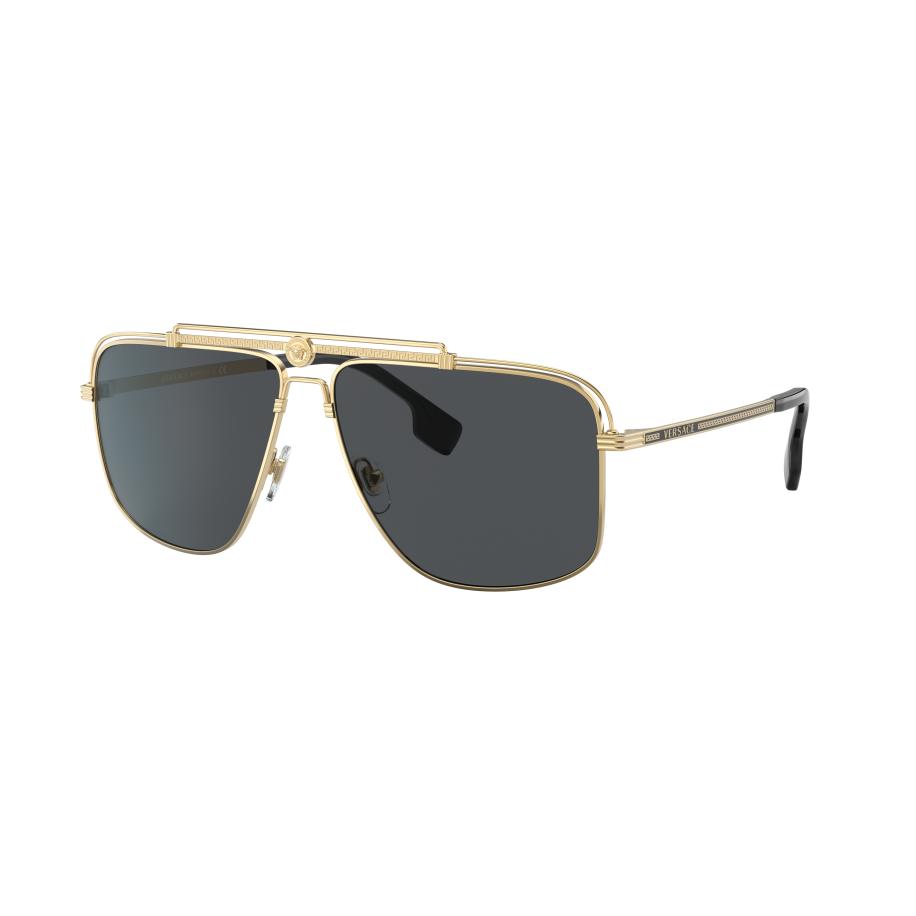 Versace VE2242 100287 Goud Heren Zonnebril Grijs