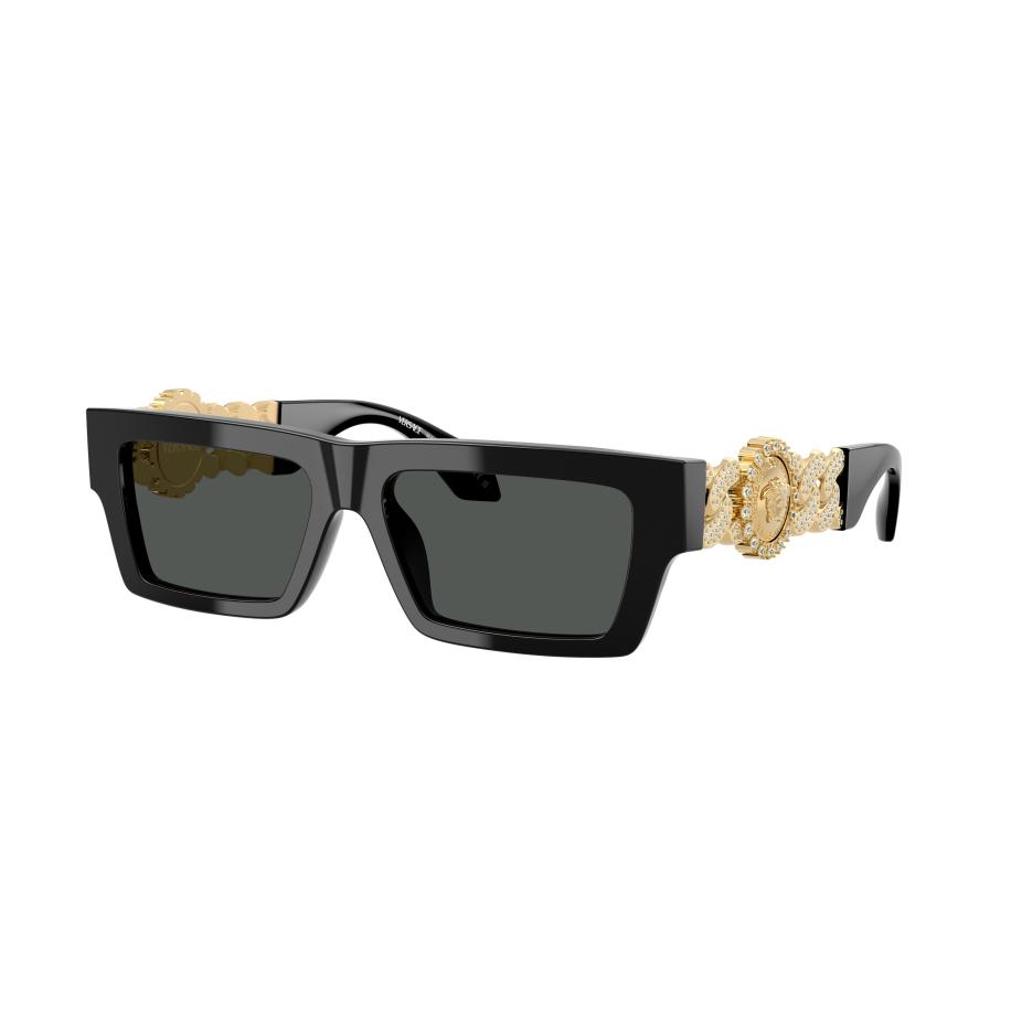 Versace Vrouwelijk Sunglass VE4484BU - Framekleur: Zwart, Lenskleur: Donkergrijs Grijs