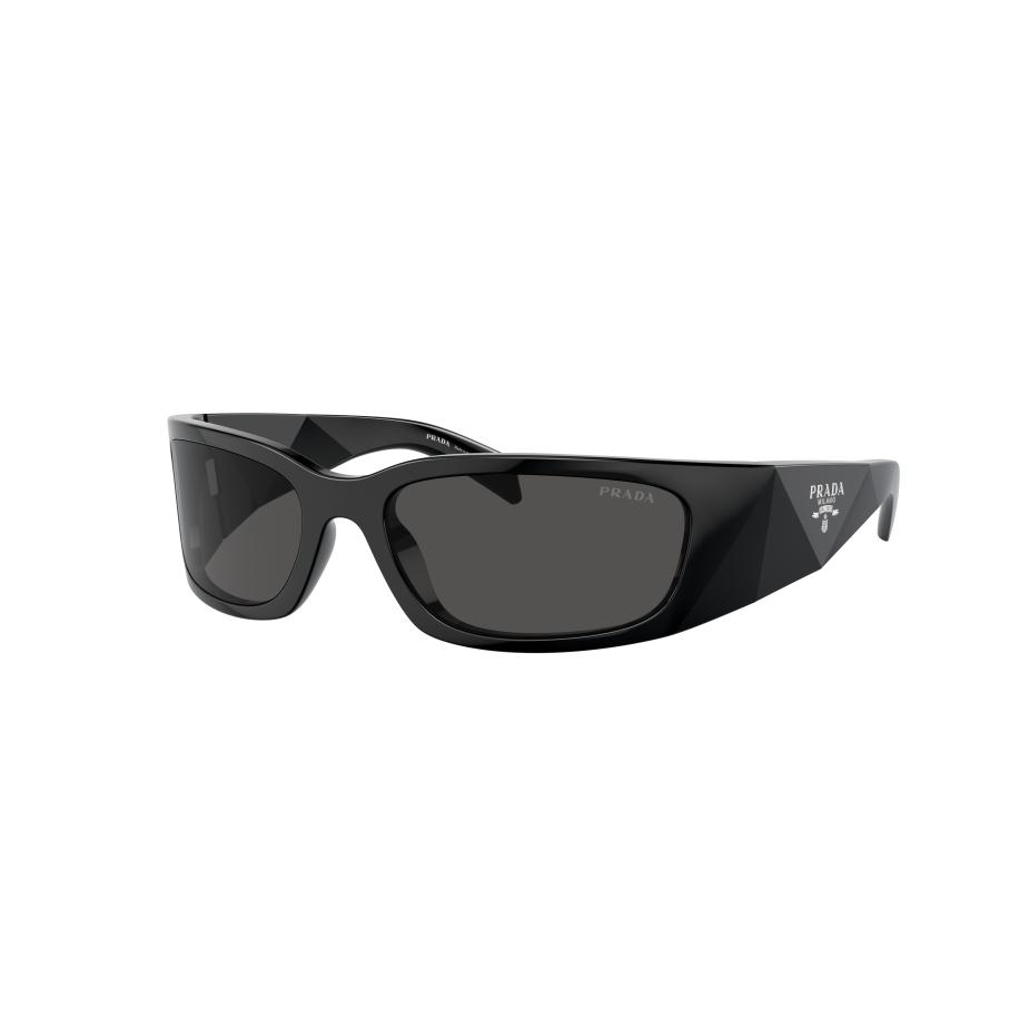 Prada Vrouwelijk Sunglass PR A14S - Framekleur: Zwart, Lenskleur: Donkergrijs Grijs