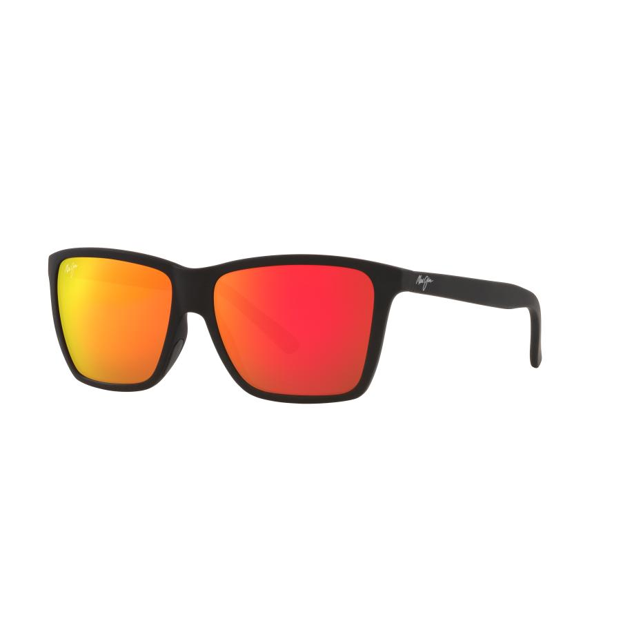 Maui Jim Unisex Sunglass Cruzem - Framekleur: Zwartmat, Lenskleur: Hawaii Lava U+2122 Mirror Polarized Multicolor