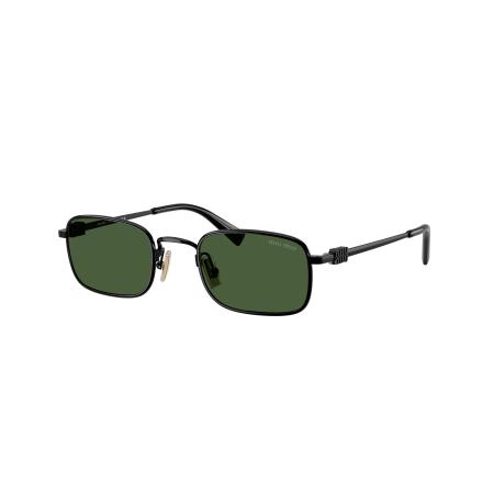 Miu Miu Vrouwelijk Sunglass MU A53S - Framekleur: Zwart, Lenskleur: Donkergroen