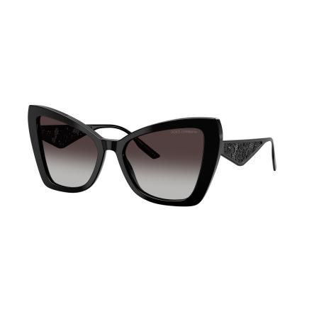 Dolce&Gabbana Vrouwelijk Sunglass DG4489 - Framekleur: Zwart, Lenskleur: Grijs Gradiënt