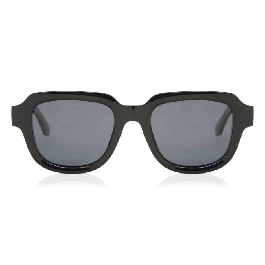 Heren Vierkant Volledige rand Plastic Zwart Zonnebril - Arise Collective