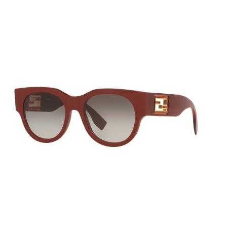 Fendi Vrouwelijk Sunglass Fe40147I - Framekleur: Rood, Lenskleur: Bruin Gradiënt