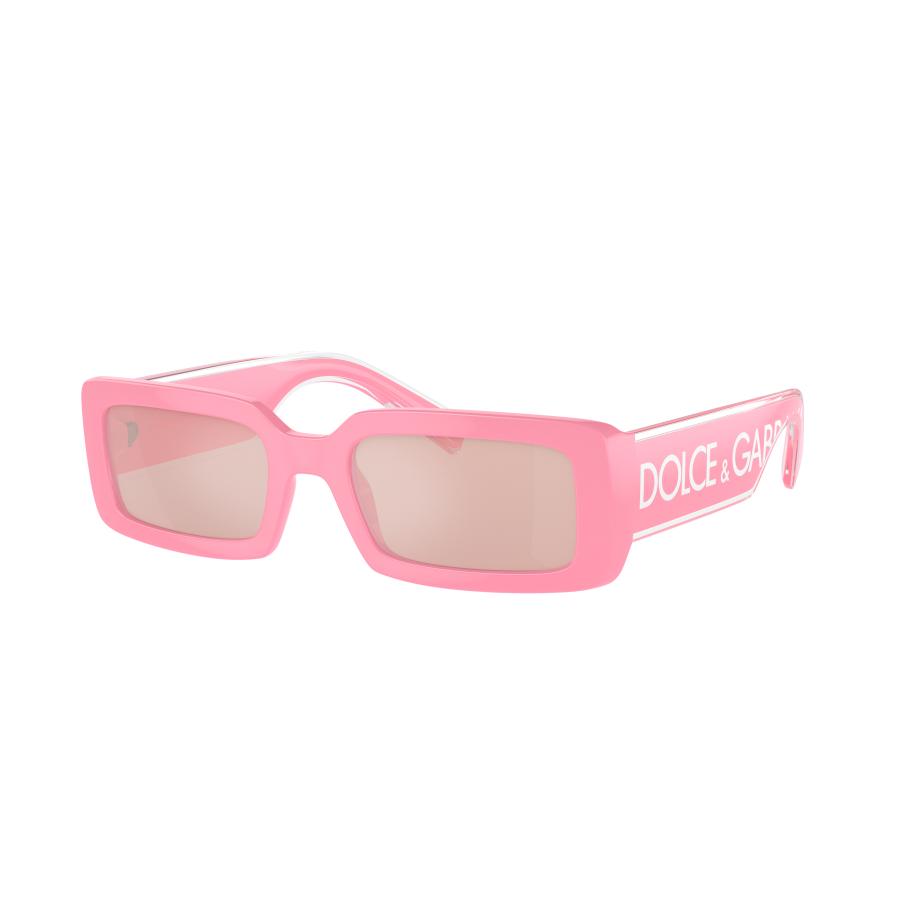 Dolce&Gabbana Vrouwelijk Sunglass DG6187 - Framekleur: Roze, Lenskleur: Lichtroze spiegelend zilver Multicolor