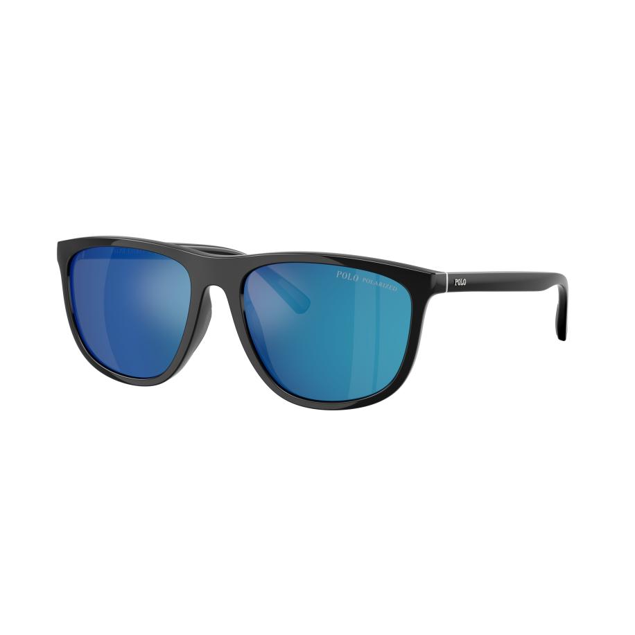 Polo Ralph Lauren Mannelijk Sunglass PH4231U - Framekleur: Glanzend zwart, Lenskleur: Gespiegeld grijs Multicolor