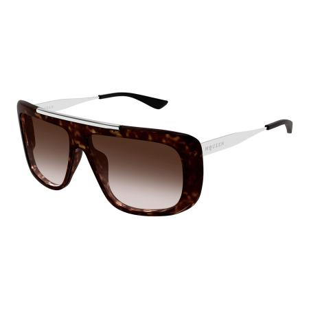 Alexander McQueen AM0492S Aziatische pasvorm 003 Tortoiseshell Heren Zonnebril