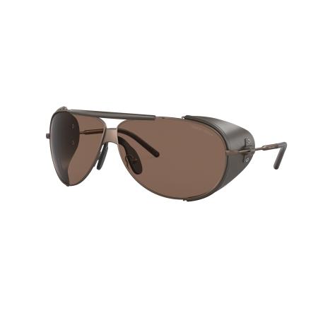 Giorgio Armani Mannelijk Sunglass AR6139Q - Framekleur: Brons, Lenskleur: Donkerbruin