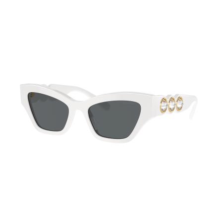 Swarovski Vrouwelijk Sunglass SK6021 - Framekleur: Wit, Lenskleur: Donkergrijs