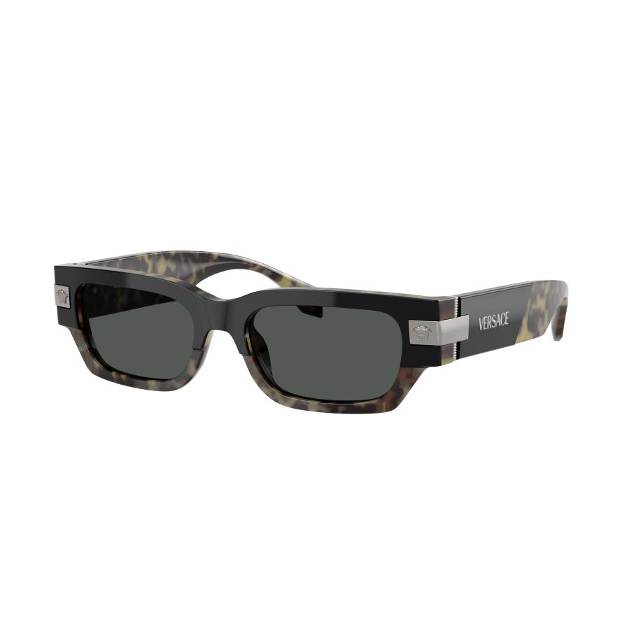 Versace Mannelijk Sunglass VE4465 - Framekleur: Havana, Lenskleur: Donkergrijs Grijs