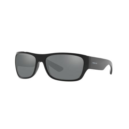 Sunglass Hut Collection Mannelijk Sunglass HU2013 - Framekleur: Zwart, Lenskleur: Grijs gespiegeld zilver