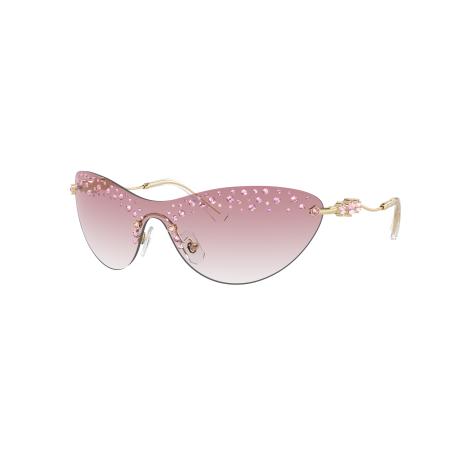 Swarovski Vrouwelijk Sunglass SK7023 - Framekleur: Lichtgoud, Lenskleur: Helder gradiënt roze