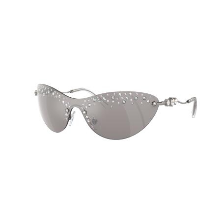 Swarovski Vrouwelijk Sunglass SK7023 - Framekleur: Staalgrijs, Lenskleur: Lichtgrijs gespiegeld zilver