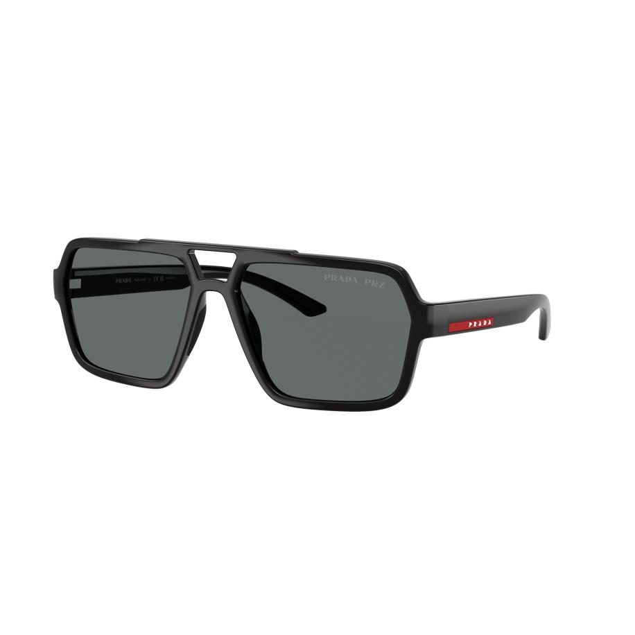 Prada Linea Rossa Mannelijk Sunglass PS A06S - Framekleur: Zwart, Lenskleur: Polar donkergrijs Grijs