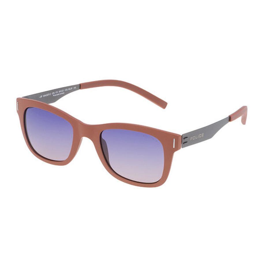 Police SPL170 WAGER 2 Polarized NKJP Bruin Heren Zonnebril