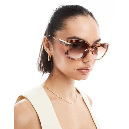 New Look Vierkante zonnebril in bruin