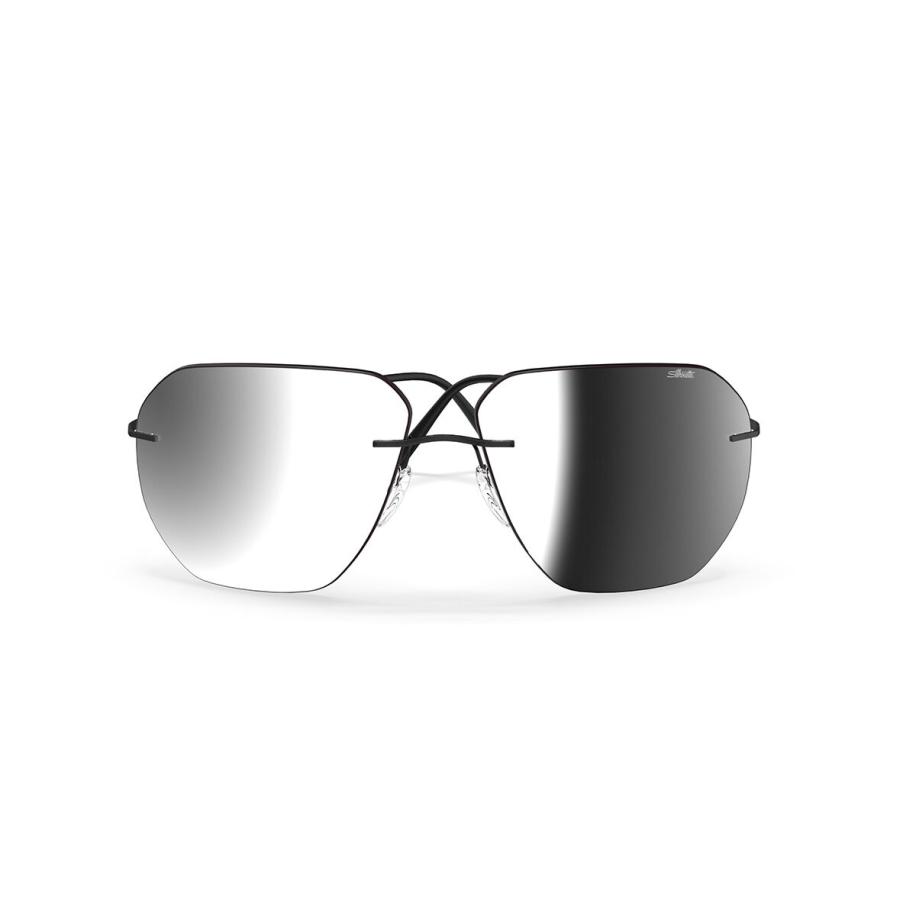 Silhouette Felis Randloos 8743/75 9140 Zwart Heren Zonnebril