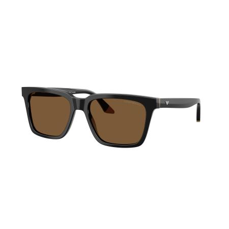 Emporio Armani Mannelijk Sunglass EA4260 - Framekleur: Zwart/beige, Lenskleur: Bruin