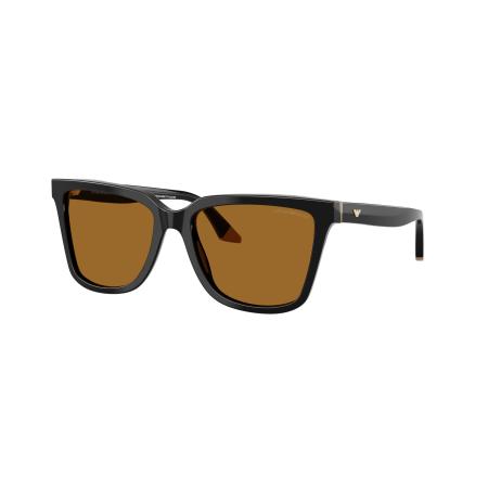 Emporio Armani Vrouwelijk Sunglass EA4261 - Framekleur: Zwart/beige, Lenskleur: Polar bruin
