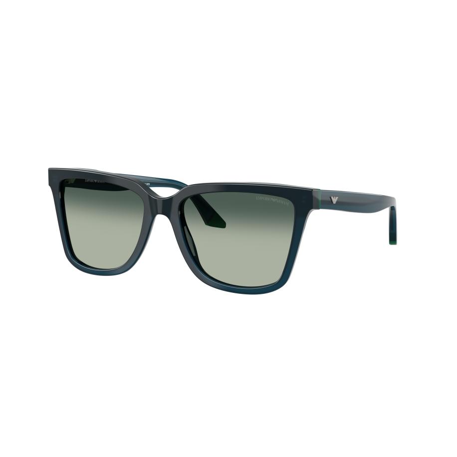 Emporio Armani Vrouwelijk Sunglass EA4261 - Framekleur: Opal Blue/Green, Lenskleur: Blauw Gradiënt Blauw