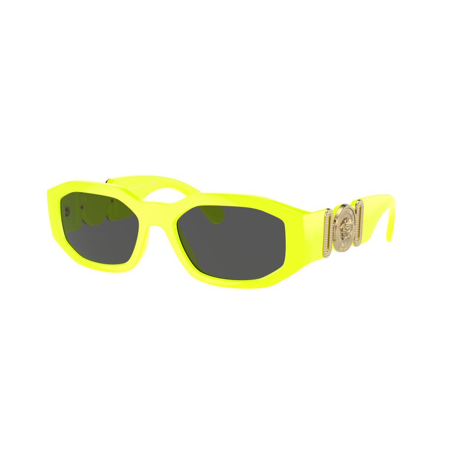 Versace Mannelijk Sunglass VE4361 Biggie - Framekleur: Fluogeel, Lenskleur: Donkergrijs Grijs