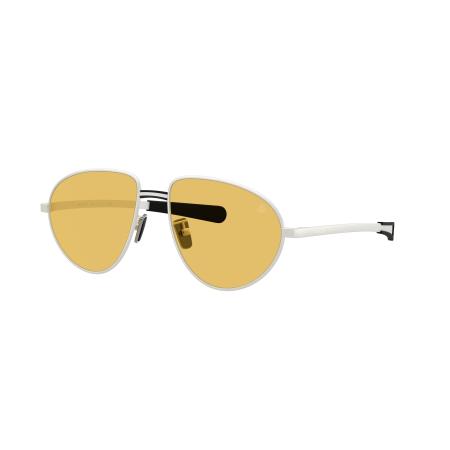 Moncler Unisex Sunglass ME4009 VIZLA - Framekleur: Mat Zilver, Lenskleur: Effen geel