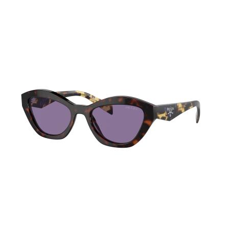 Prada Vrouwelijk Sunglass PR A02S - Framekleur: Havana, Lenskleur: Violet gespiegeld binnenkant zilver