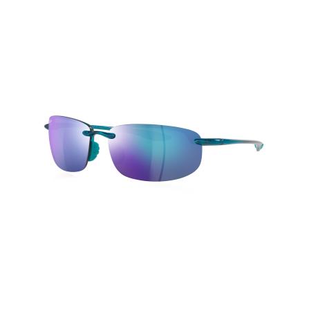 Maui Jim Unisex Sunglass Hookipa - Framekleur: Glanzend blauw, Lenskleur: Blauw gespiegeld polarized