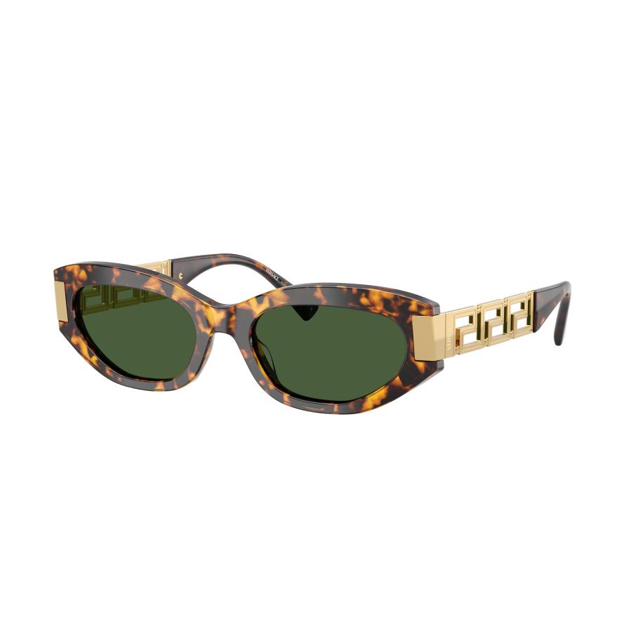 Versace Vrouwelijk Sunglass VE4501 - Framekleur: Bruin tortoise, Lenskleur: Donkergroen Groen